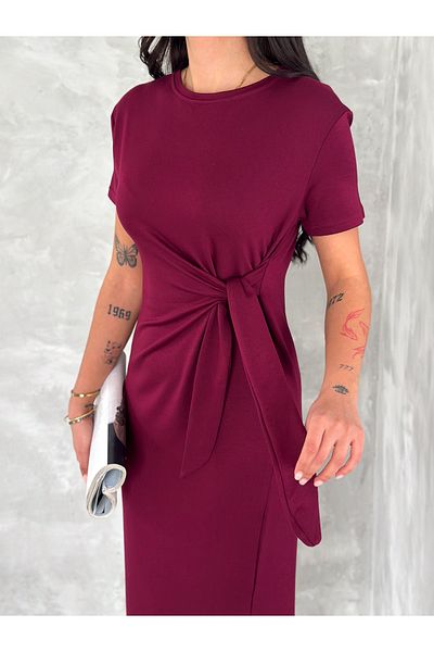 SLAW REZZ Rochie midi din țesătură modal cu texturi moi