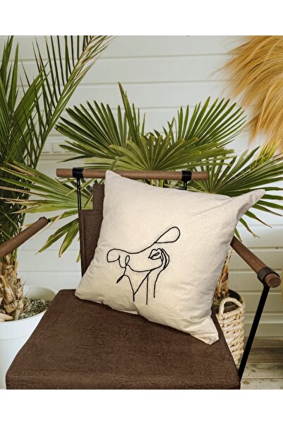 Butik Kırlent + kırlent kılıfı kombini dış kılıf ve iç kılıf pamuklu kumaş iç...