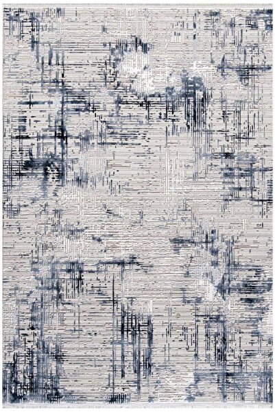 Venice Halı Norm 6214 Mavi Yumuşak Ve Parlak Dokulu Modern Kesme Halı