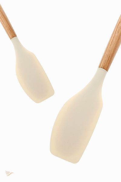 rubihome Bamboo Handle Silicone Spatula