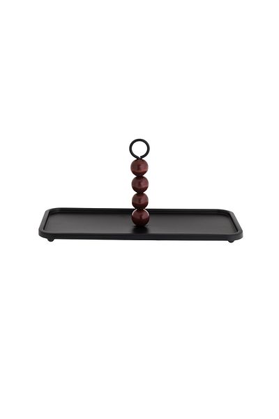 casa rosa Metal Presentation Plate With Stand 32*15 cm
