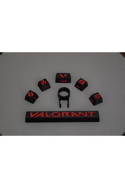 3D Craft Valorant Keycaps Mekanik Klavye Tuşu - 6 Adet