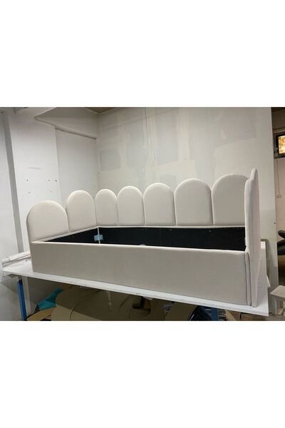 MONTESSORİ BAMBİNİ MOBİLYA Bubble Bed Başlikli ve Yan Korumalı Puf Çocuk Yatağı