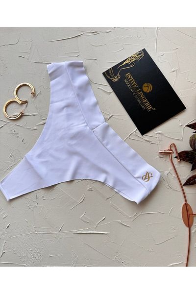 İntive Lingerie Comfortable Stylish Waist V Cut Thong - Beige-Black-White