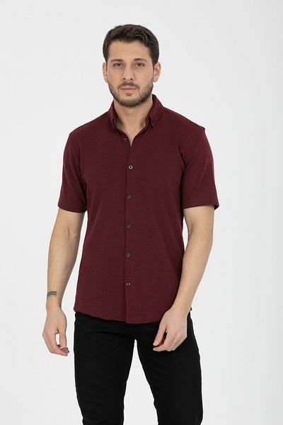 Klothy Men's Short Sleeve Summer Slimfit Knitted Shirt 2579