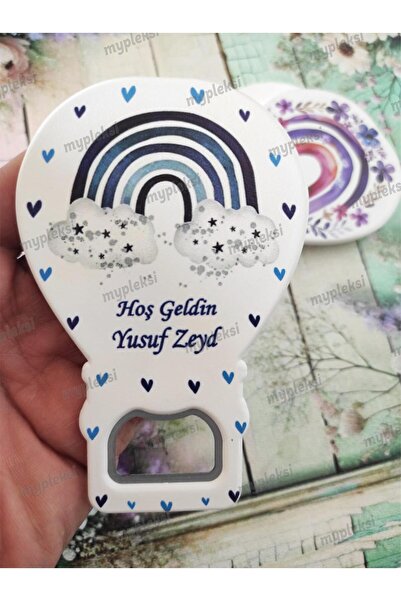 mypleksi Lacivert Gökkuşağı Model Bebek Magneti, Bebek Magnetleri (10 ADET)