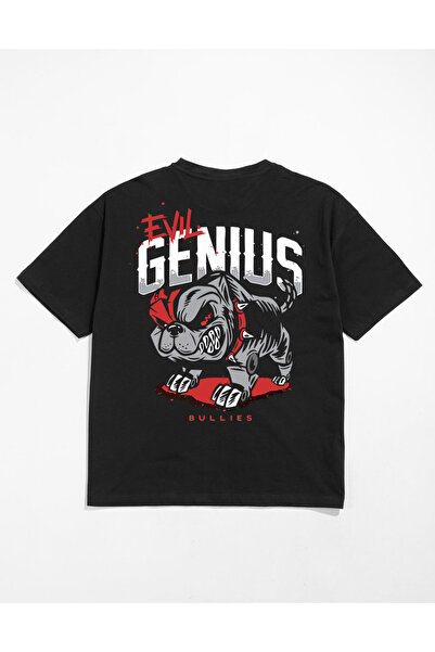 MODA Μπλουζάκι Unisex oversized Mold Evil Genius με τύπωμα