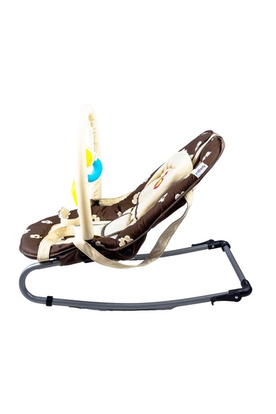 molody Adjustable Baby Bouncer – Foldable, Non-Slip, 0-6 Months, Home & Travel – Coffee Y001