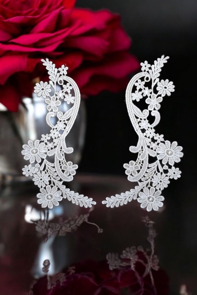 DUAYEN Güpür vintage aplik kibar desen 1 takım