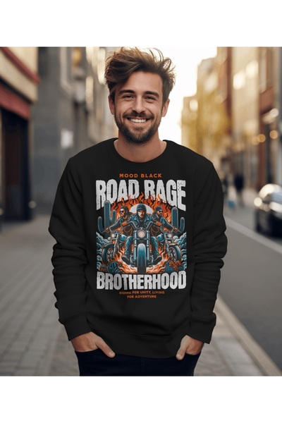 Brotherhood Kardeşlik Motosiklet Temalı Sweatshirt - Özel Tasarım Sınırlı Üretim