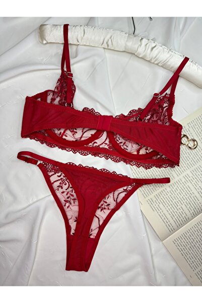 ROZENİN LINGERIE Σετ σουτιέν με δαντέλα μεγάλου μεγέθους