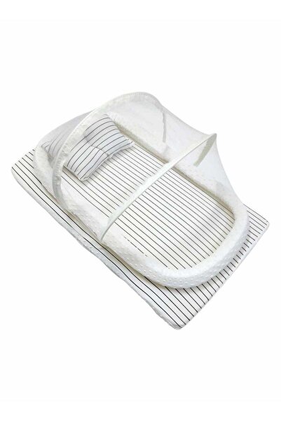 BabyCara سرير شبكي للأطفال حديثي الولادة مع مرتبة سميكة وناموسية ووسادة للرقب...