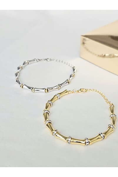 Roya Happiness ZİRKON TAŞLI KEMİK BİLEKLİK ÇELİK BİLEKLİK KARARMAZ KADIN BİLEKLİK SEVGİLİYE HEDİYE SERENAY BİLEKLİK