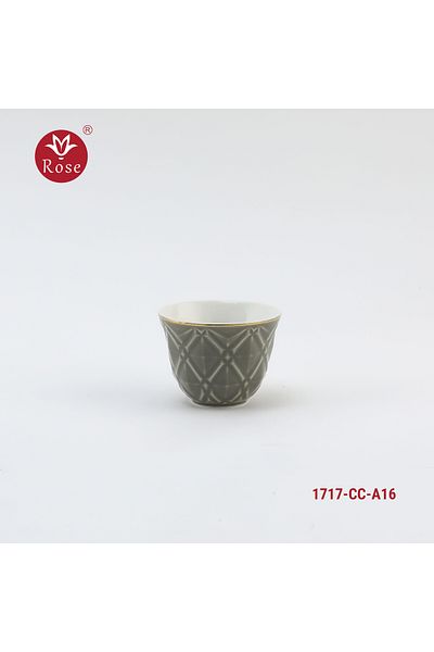 Rose CR-1717-12-Piece Rose Porcelain Arabic Coffee Cup Set
