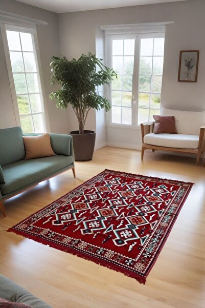 mdhomecarpet Anadolu Şark Köşesi Halısı - Otantik Kilim Desenli, Doğal Dokulu...