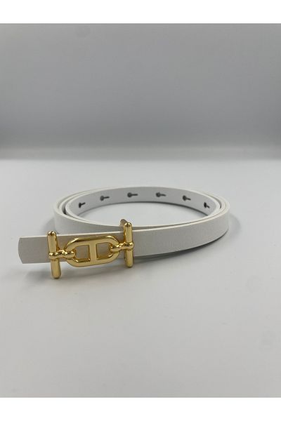 Dolce Thin Belt with Gold Buckle, Trouser Belt, Shirt Belt, Jacket Belt