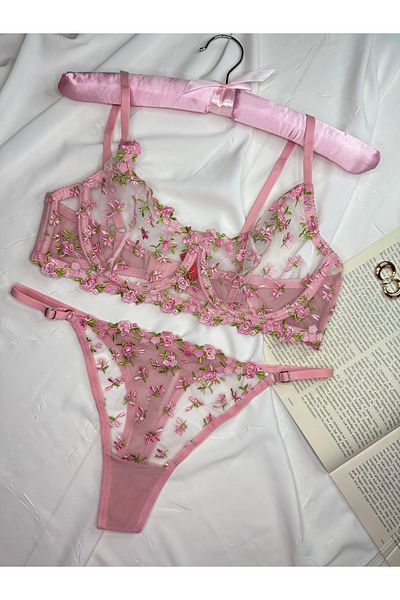 ROZENİN LINGERIE Σετ σουτιέν με δαντέλα μεγάλου μεγέθους