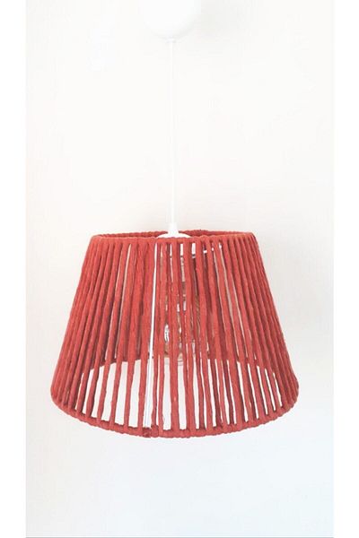 C&A&B KUZEY AVİZE Taba Macrame Rope Wrapped Pendant Lamp Chandelier