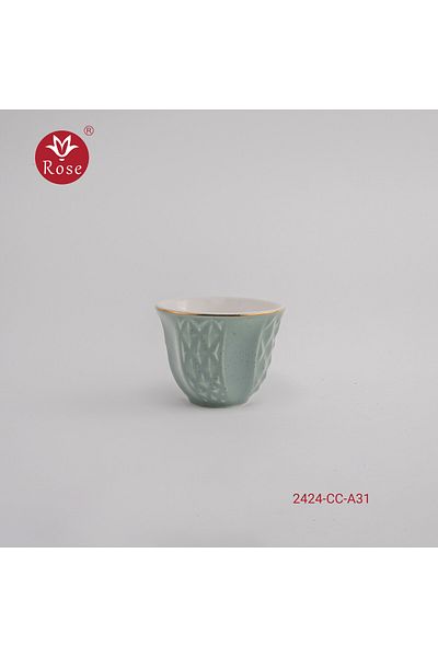Rose CR-2424-12-Piece Rose Porcelain Arabic Coffee Cup Set