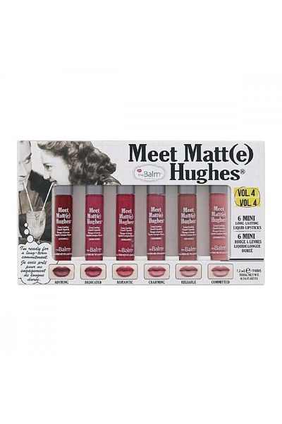 the balm Meet Matte Hughes Liquid Lipstick Set, 6 Minis, Version 4