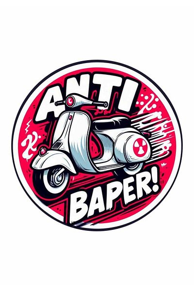 MegaSticker Autocolant Retro Motocicletă 13x13 cm pentru mașină, cască, laptop și parbriz