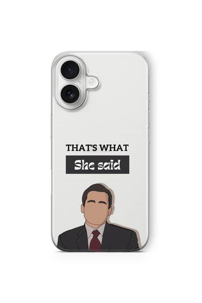Multitronic iPhone 16 Uyumlu The Office Michael Scott Tasarım Baskılı Şeffaf ...