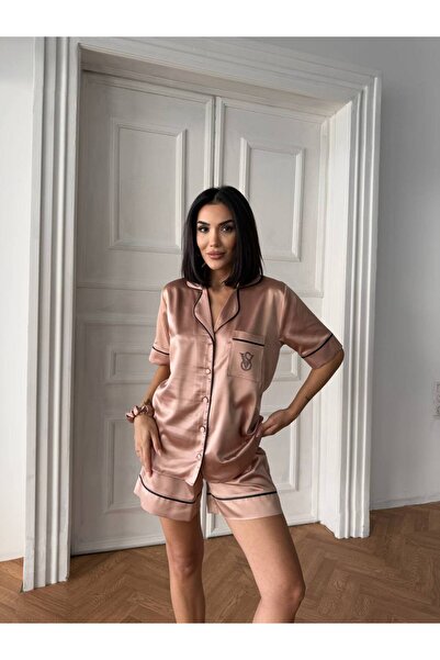 Butik VS BRONZ RENK ŞORTLU PİJAMA TAKIMI