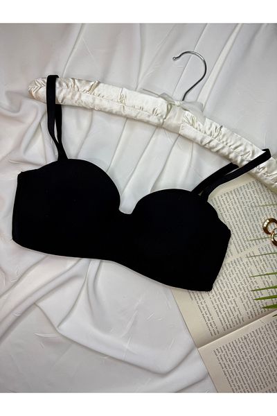 ROZENİN LINGERIE Sutien negru Lotus fără bretele