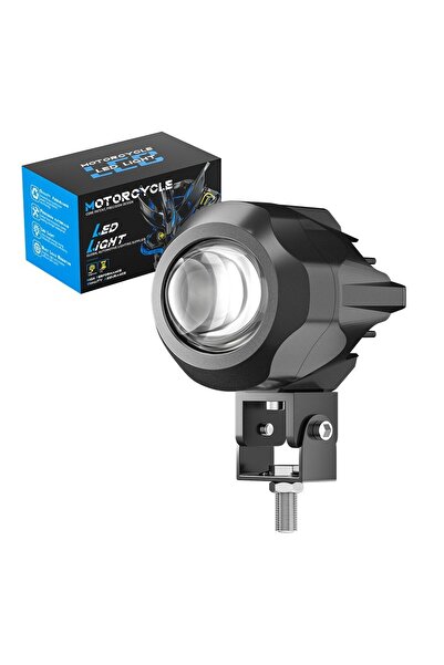 DEKOHOP Motosiklet Sis Farı Spot Led Beyaz Sarı Renk Metal Kasa 2 ADET Takım ...