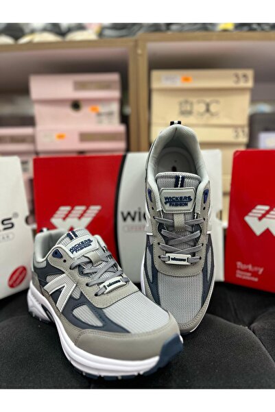 Wickers Wickers 2813 Gray-Dark Blue Men's Sports Shoes