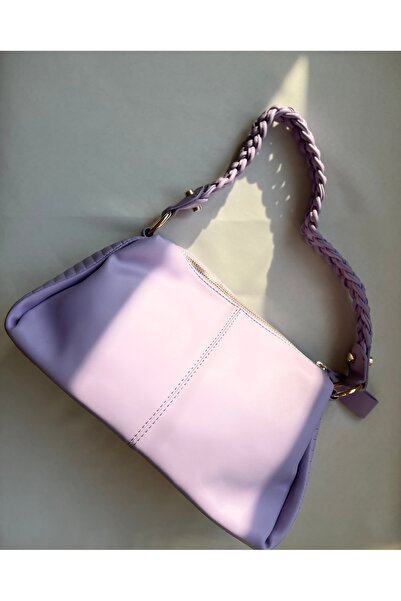 Sanart Shop حقيبة كتف لولا نسائية عصرية مصنوعة من الجلد الصناعي مع تفاصيل حزا...