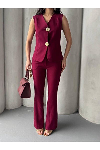 Ekim Store COPY - Costum blazer dublu cu centură cu ochi