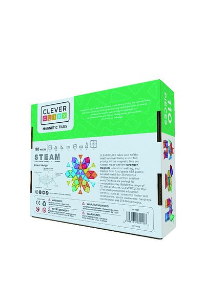 Clicstoys Inventive magnetic building set 110 pieces, Cleverclixx