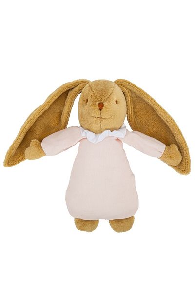 Trousselier Organic cotton musical rabbit - 25 cm Pastel pink