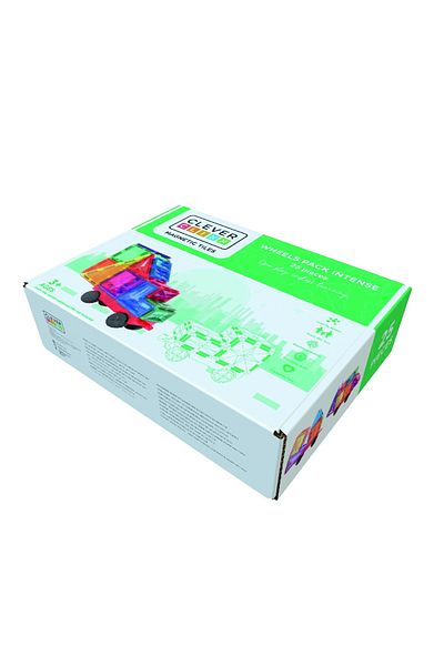 Clicstoys Magnetic building game with 25-piece wheel set, Cleverclixx