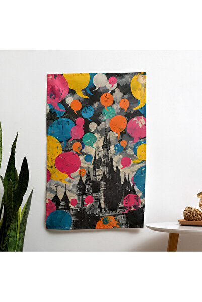 PaintedAnarchy غطاء جداري بتصميم Pop Art Classicism - مصنوع من قماش رانفورس ب...