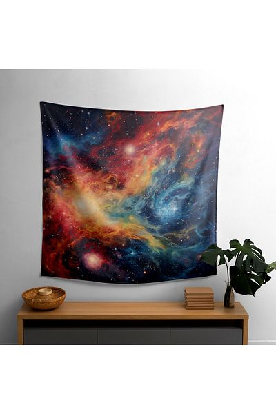 PaintedAnarchy Cosmic Star Map Wall Cloth, Modern 100% Cotton