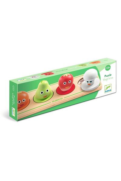 djeco Drevené puzzle Ovocie a zelenina, Djeco