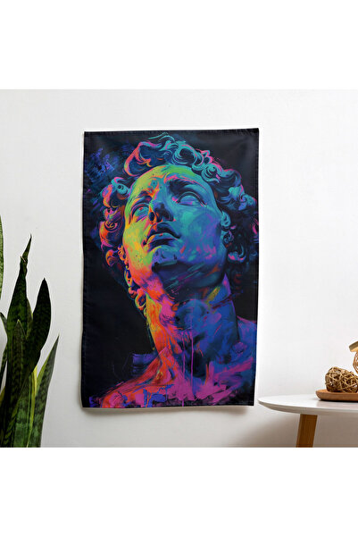 PaintedAnarchy Neon Renaissance Wall Covering - Light Modern, Cotton Yarn, Po...