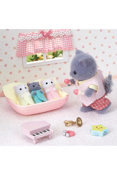 Epoch Figurine Sylvanian Families-Pisicute Tripleti