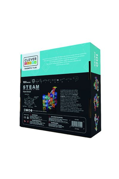 Clicstoys Magnetic game Circuit with luminous balls 100 pieces, Cleverclixx