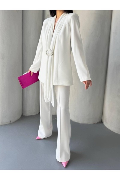 Ekim Store Double Blazer Suit with Shawl Detail