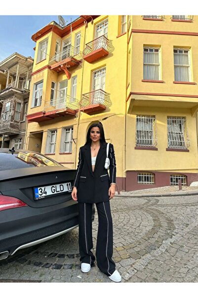 Ekim Store Csíkos Oversize dupla blézer szett