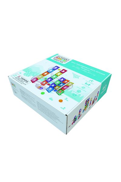 Clicstoys Magnetic Set Ball Circuit Compact 60 Pieces, Cleverclixx