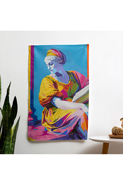 PaintedAnarchy Renaissance Popart Wall Drape - Vibrant Fabric Art for Bedroom...