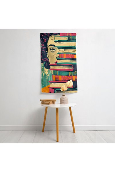 PaintedAnarchy Vintage Classicism and Popart Wall Art - Vibrant Sublimation Print Fabric Wall Hanging Cover