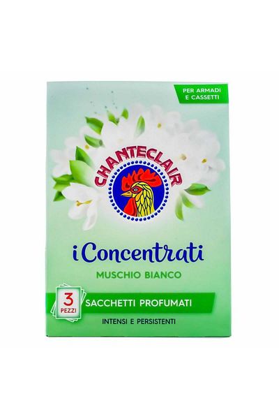 chante clair Set Saculeti Parfumati Chanteclair Muschio Bianco, 3 x 12 g, pentru dulap, sifonier