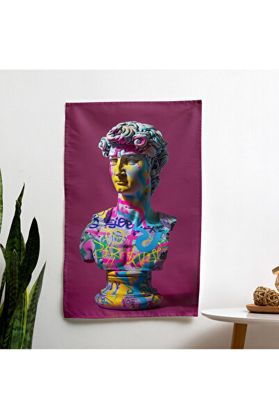 PaintedAnarchy غطاء حائط من القماش الكلاسيكي Pop Art Fusion - ظهر قطن 100%، أ...