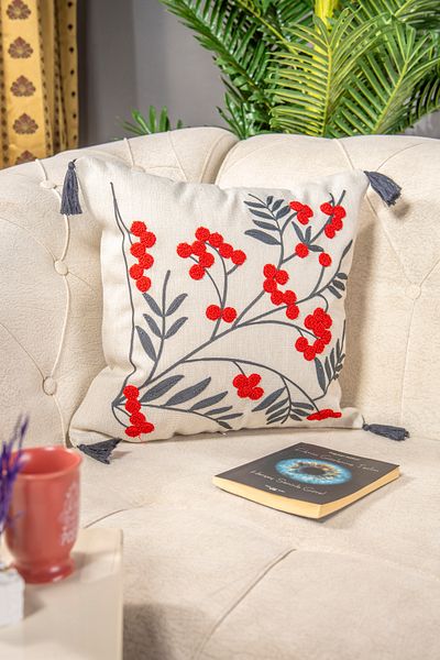 Bade Design 2-Piece Punch Throw Pillow, Decorative Pillow Case (Linen Fabric) with Book Gift