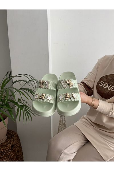Behtah Kundura Stylish Design Open Front Beach Pool Garden Sea Summer Soft Thick Sole Daily Slippers